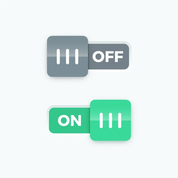 On Off switch slider, illustration — Stock Vector