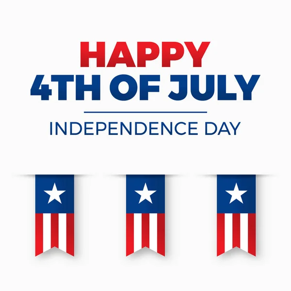 独立記念日のデザイン。アメリカ合衆国での休日 — ストックベクタ