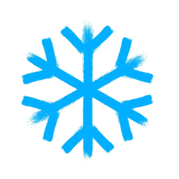 Snowflake vector symbol, christmas snow icon — Stock Vector