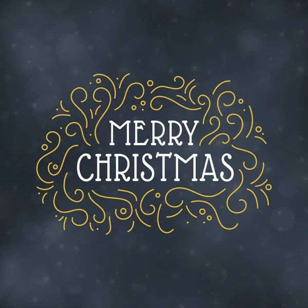 Merry Christmas typografi design vektorillustration — Stock vektor