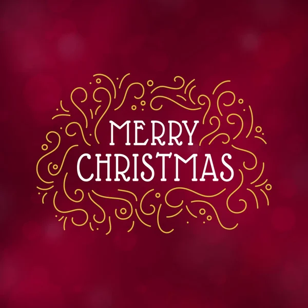 Merry Christmas typography design vector illustration — Stock Vector