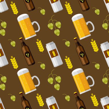 Seamless modeli. Bira, pub. düz.