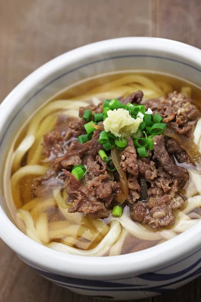 Niku udon, japanische Fleischnudel — Stockfoto