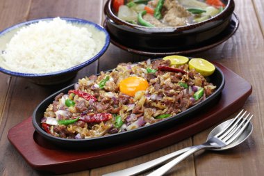 sisig and sinigang, filipino cuisine clipart