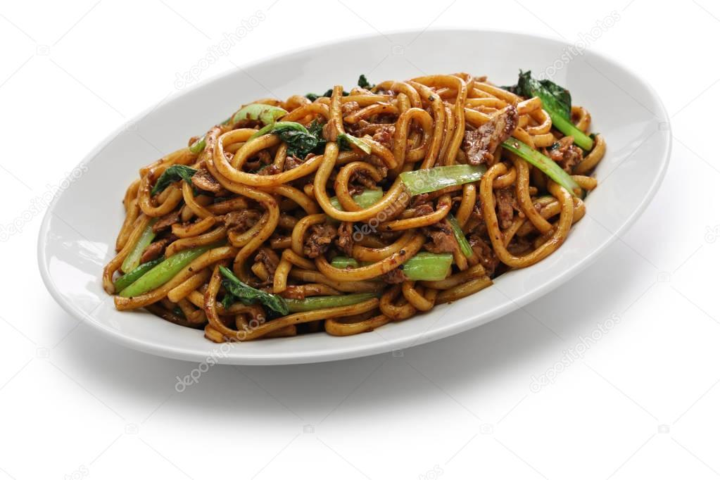 Shanghai noodle smażone, Shanghai chow mein, chińskie jedzenie ...