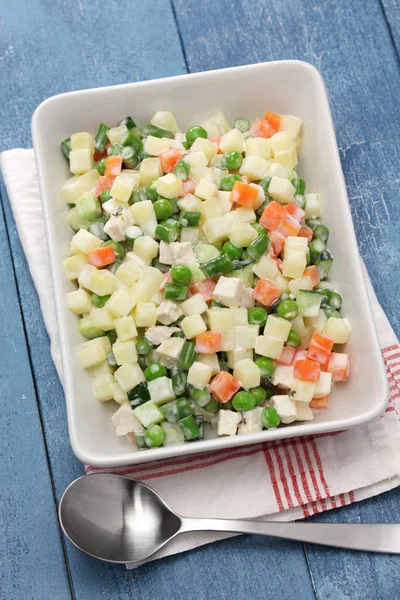 Macedonia salad, macedoine de legumes — Stockfoto