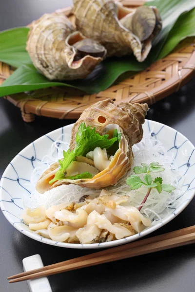 Tsubu gai sashimi, japanischer Welpe sashimi — Stockfoto