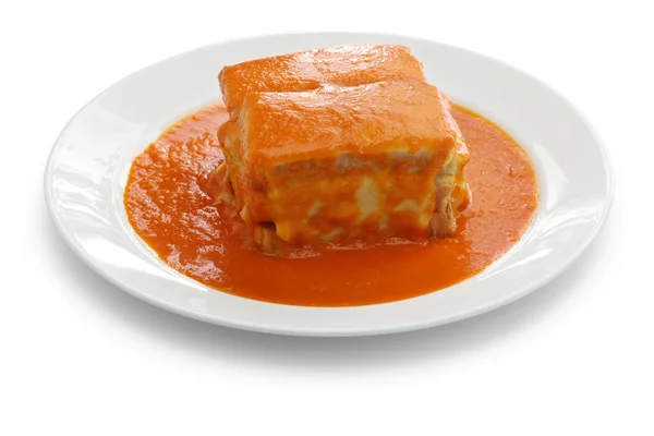 Σπιτικά francesinha, Πορτογαλικά σάντουιτς — Φωτογραφία Αρχείου