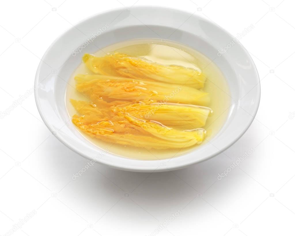chinese cabbage in clear soup, sichuan cuisine