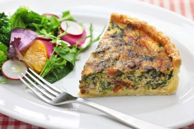 ev yapımı ıspanak bacon quiche, Floransalı kiş, Fransız yemekleri