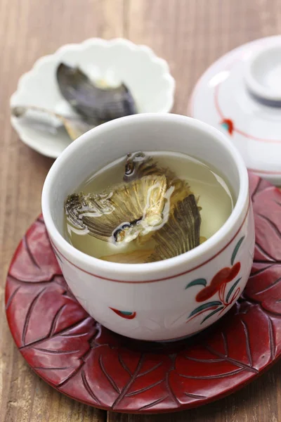 Fugu no hirezake, japanese blowfish fins hot sake drink — Stock Photo, Image