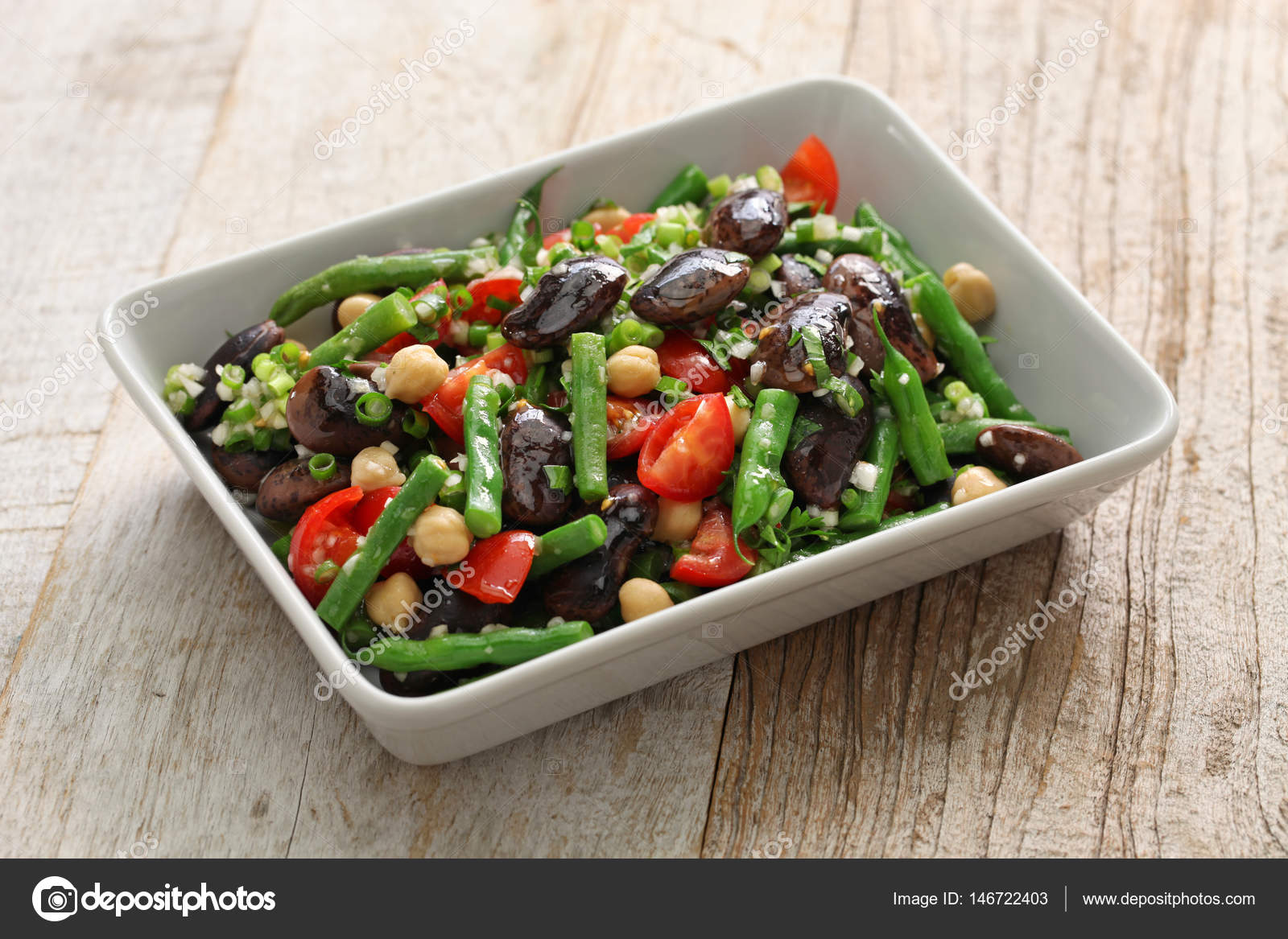 Naneli Fasulye Salatası Naneli Fasulye Salatası