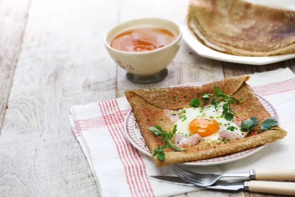 Galette sarrasin, crepe de fagópiro — Fotografia de Stock