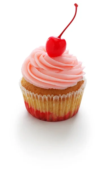 Cupcake de cereja caseiro — Fotografia de Stock