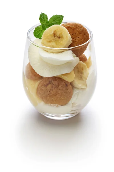 Homemade banana pudding, Southern dessert — Stock Photo, Image