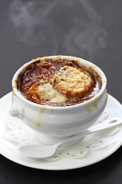 Zuppa di cipolle francesi — Foto Stock