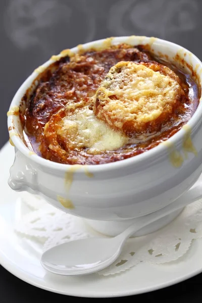 Zuppa di cipolle francesi — Foto Stock