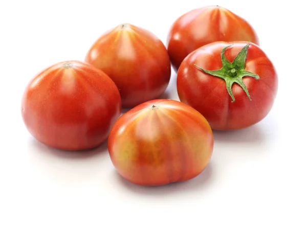 Fresh japanese tomatoes isolated on white background — Stock Photo, Image