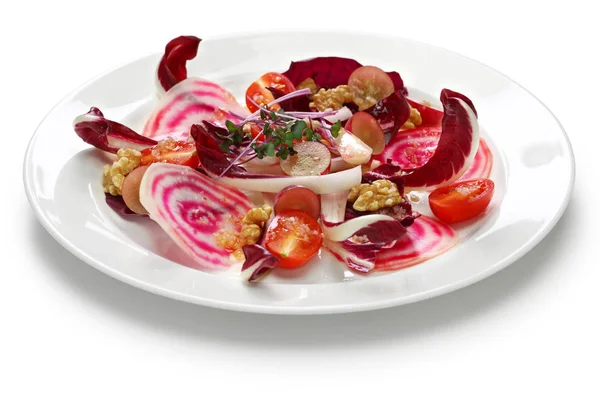 Insalata Radicchio Rosso Con Rapa Rossa Итальянский Фиолетовый Красный Салат — стоковое фото