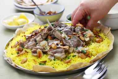 mansaf, Jordanian national dish clipart