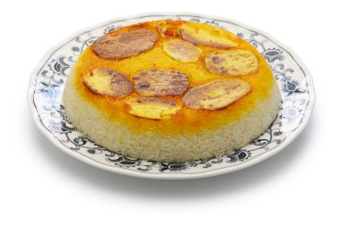 patates tahdig, İran pirinç çanağı