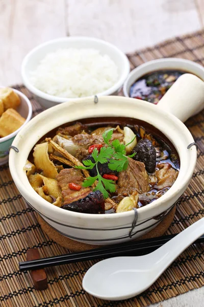 Malaysia Bak Kut Teh Traditional Chinese Herbal Pork Ribs Soup — Stock Photo, Image