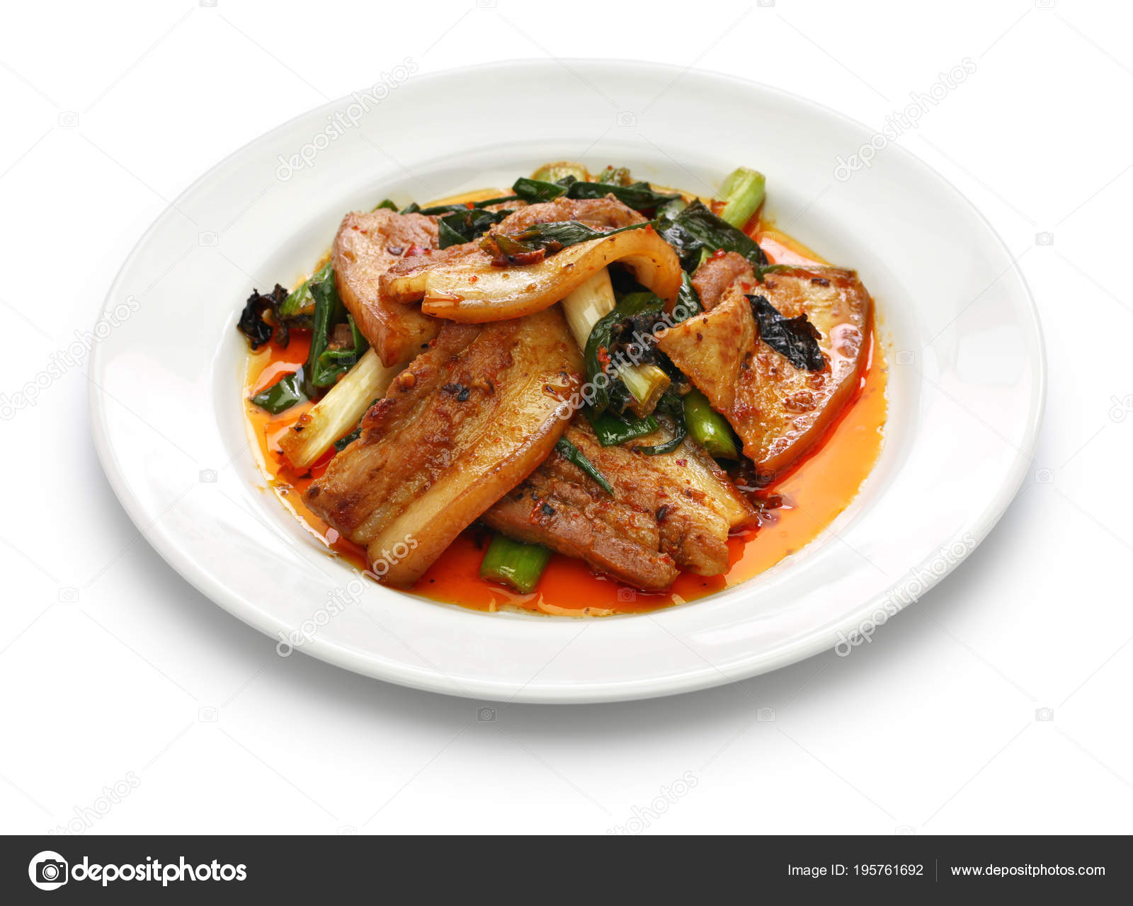 Traditional Twice Cooked Pork Sichuan Style Chinese Dish Isolated White Stock Photo By C Asimojet Traditional Twice Cooked Pork Sichuan Style Chinese Dish Isolated White Stock Photo By C Asimojet