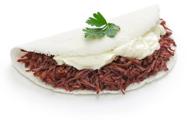 tapyoka krepi, carne seca, brezilya yemeği