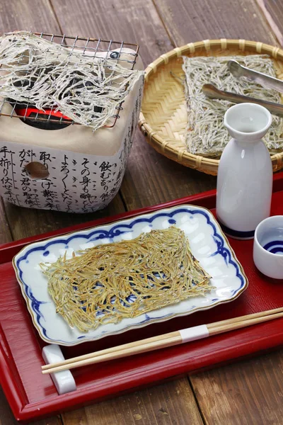 Tatami Iwashi Cibo Giapponese Base Sardine Bambino — Foto Stock