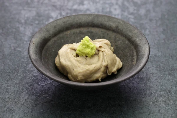 Sobagaki Japonská Mísa Vařené Čerstvé Pohankové Mouky Jako Polenta — Stock fotografie