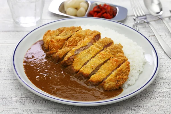 Curry Giapponese Katsu Curry Giapponese Con Cotoletta Maiale — Foto Stock