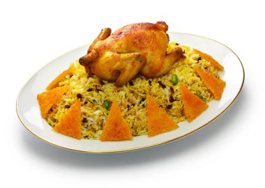 zereshk polo ba morgh, safran tavuklu böğürtlen pilavı, İran mutfağı