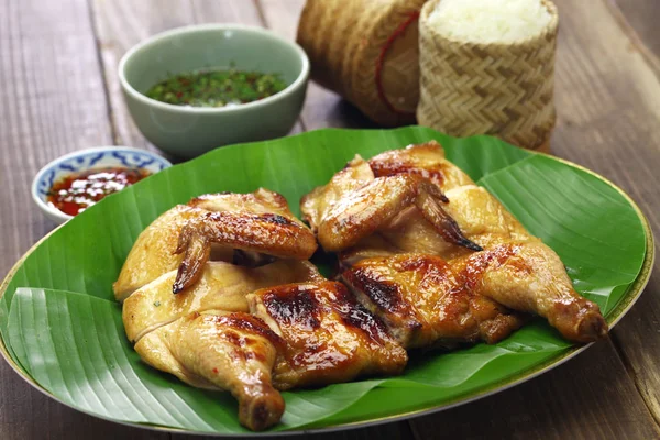 Gai Yang Gegrilltes Hühnchen Thailändischen Stil — Stockfoto