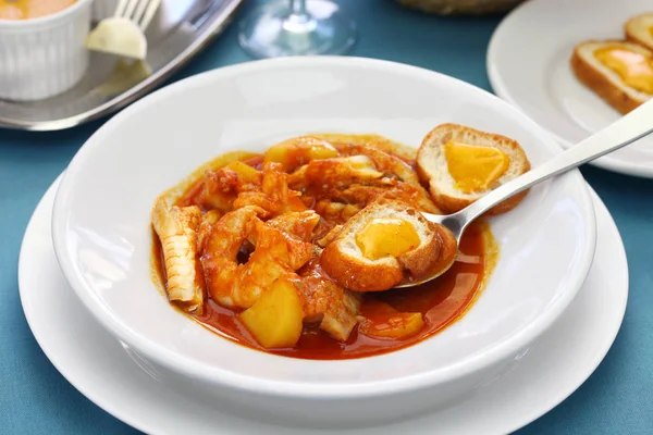 Bouillabaisse Soupe Poisson Französische Marseille Fischsuppe — Stockfoto