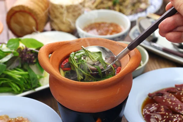 Chim Chum Thaise Isan Traditionele Gezonde Hot Pot — Stockfoto