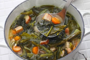 pot likker soup, southern cuisine clipart