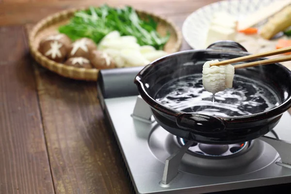 Hamo Pike Conger Shabu Shabu Japanese Hot Pot Cooking — 스톡 사진