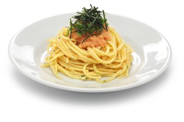 hakata baharatlı havyar (karashi mentaiko) nori, Japon yemeği ile makarna