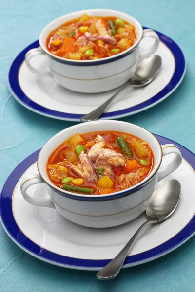 Maryland Krabbensuppe Amerikanische Küche — Stockfoto