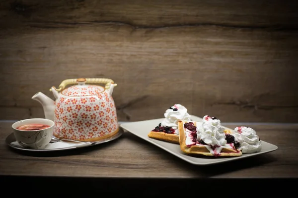Muzlu waffle ile