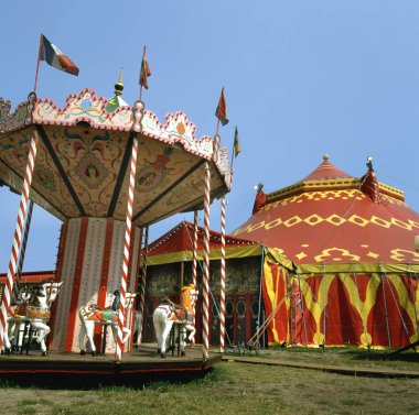 Carousel and circus tent