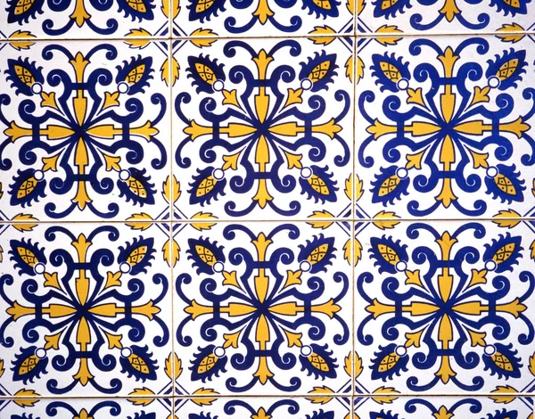 Azulejos típicos de porcelana, Espanha — Fotografia de Stock