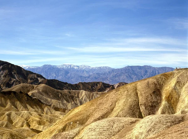 Precise Mountain Folds Well Known Zabriskie Point Death Valley National — Stock Photo, Image