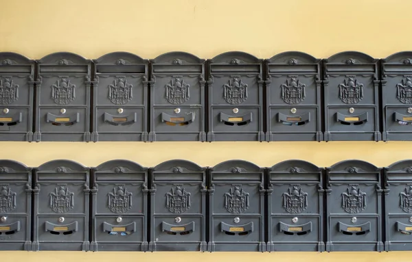 Old Italian Mailboxes Tuscan Ornamental Postboxes — Stock Photo, Image