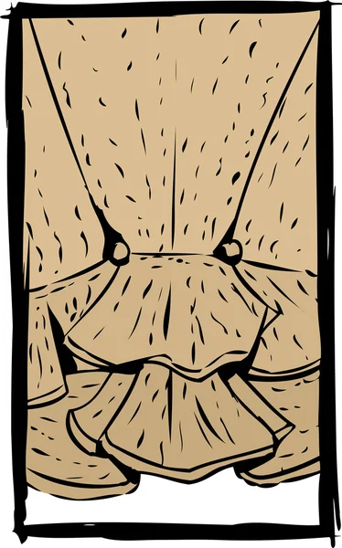 Vue arrière du corsage brun — Image vectorielle
