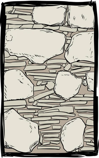 Oude stenen muur illustratie — Stockvector