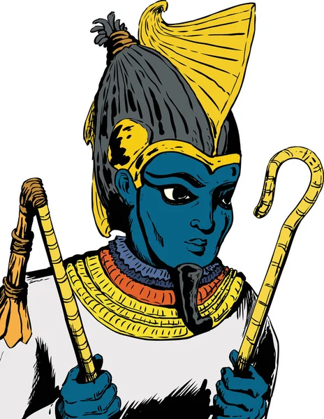Ägyptischer Gott Osirus — Stockvektor