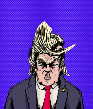 Trump ile garip ayrık saç çığlık