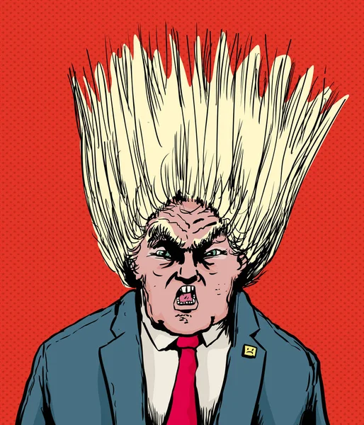 Donald Trump met haar uitblazen — Stockvector