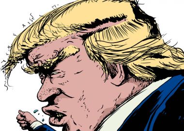 Kızgın Donald Trump karikatür